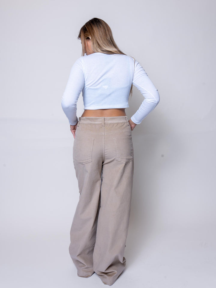 Cropped Canelado Branco