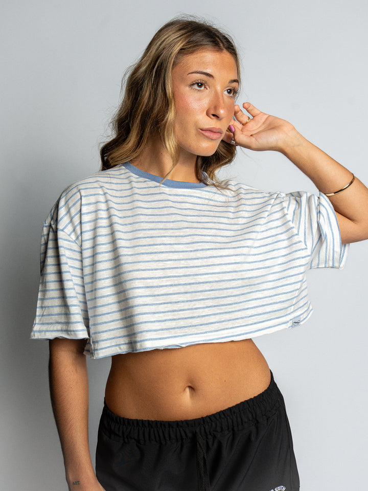 Cropped Listrado Azul