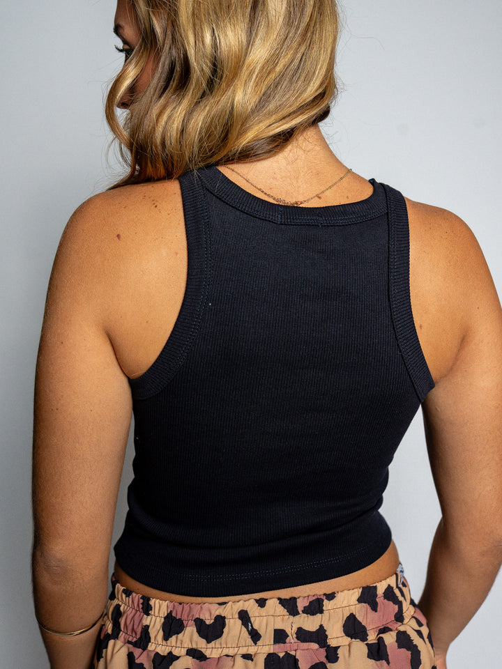 Cropped Tank Preto