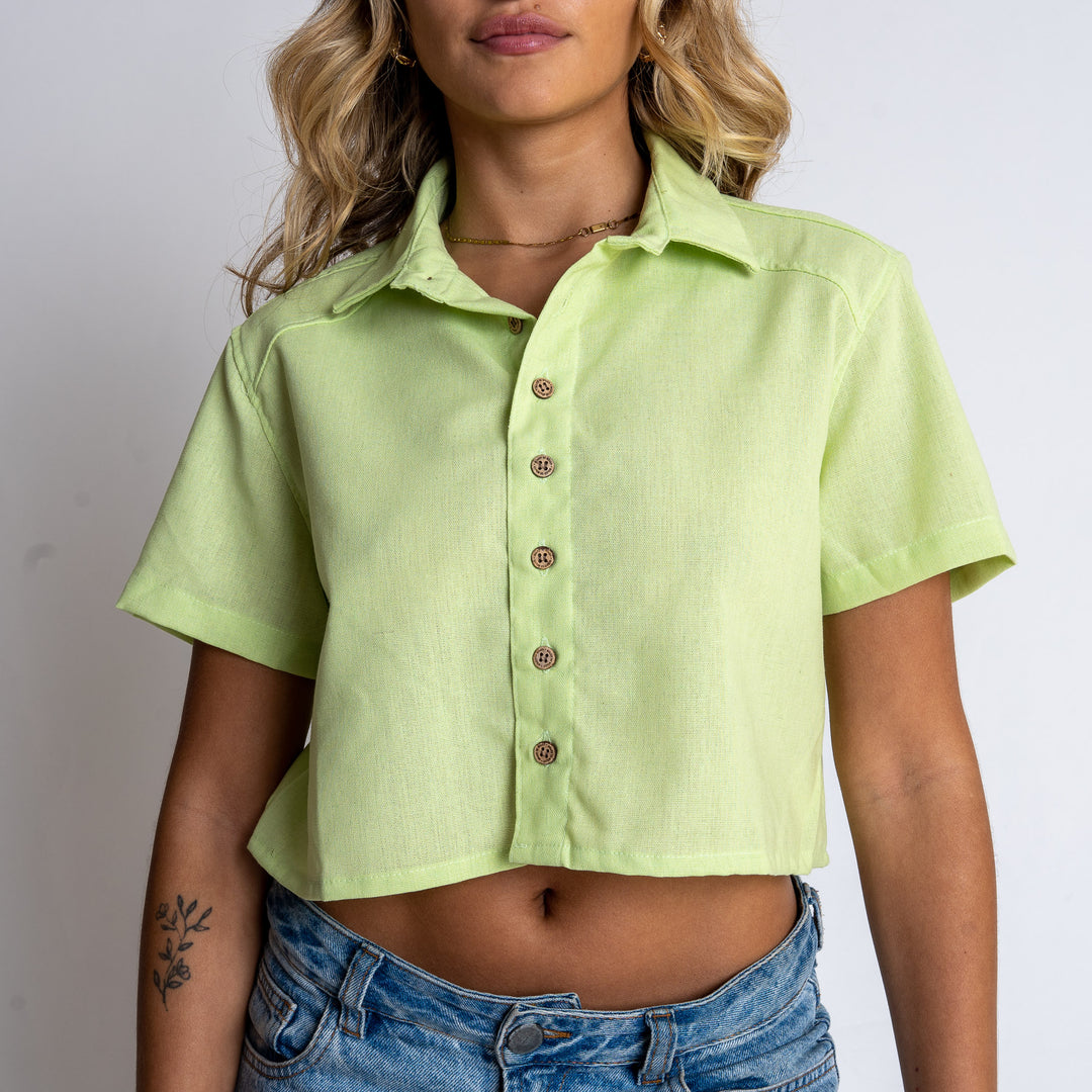 Cropped Shirt "Lemon or Lime"