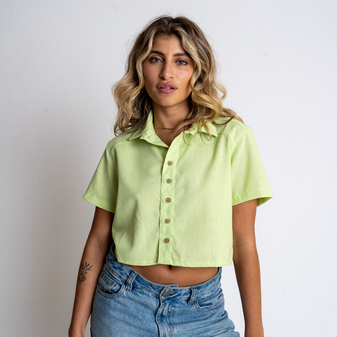 Cropped Shirt "Lemon or Lime"