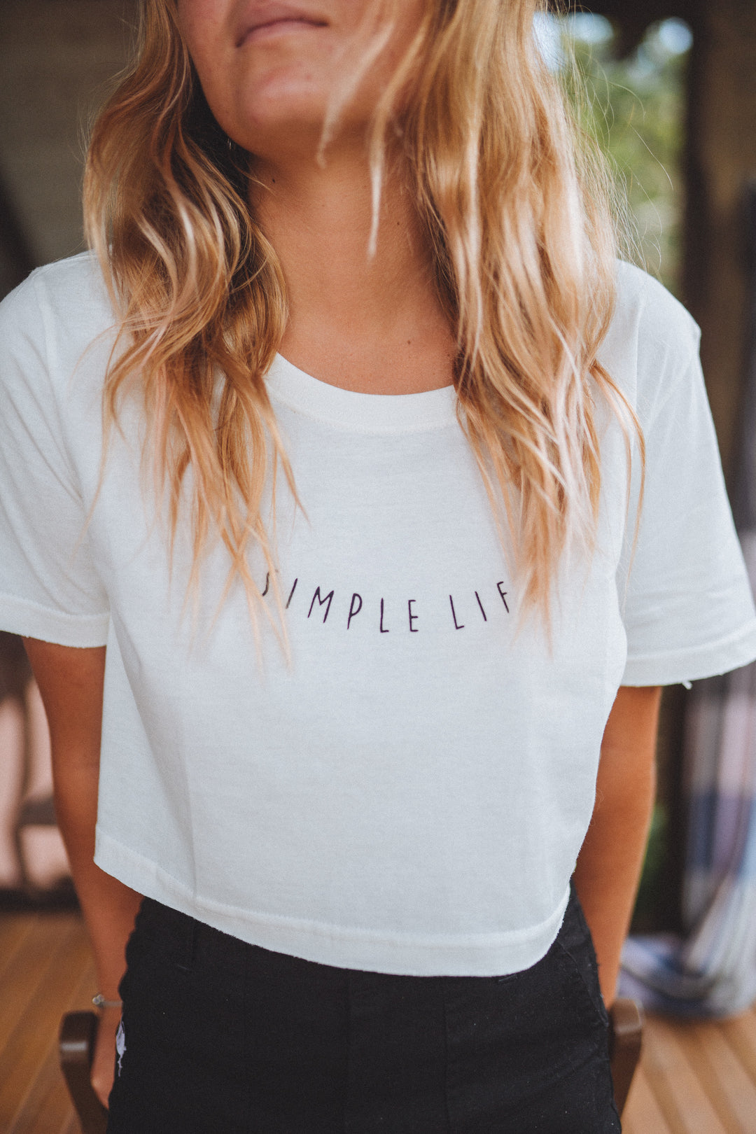 Cropped T Shirt "Simple Life"
