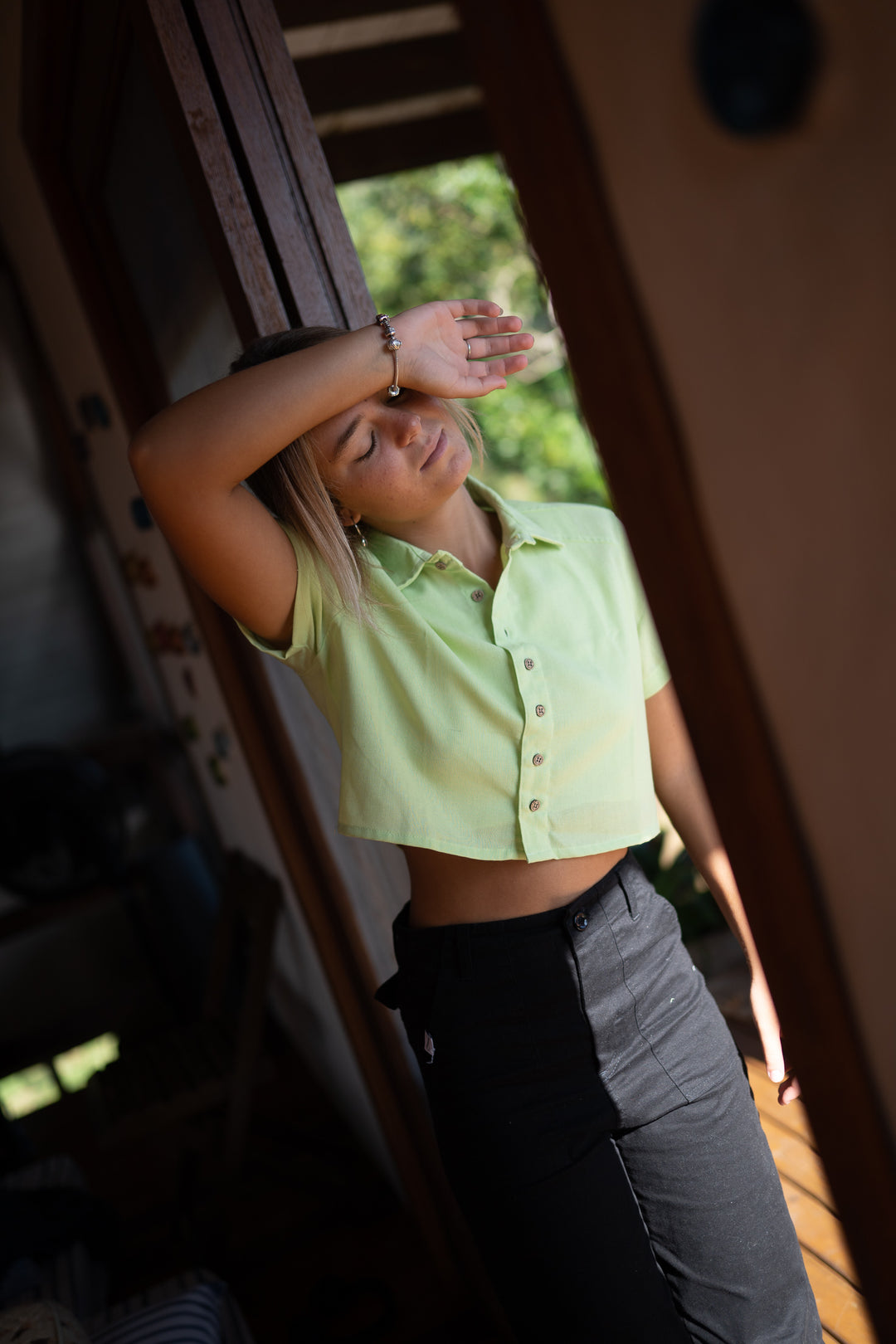 Cropped Shirt "Lemon or Lime"